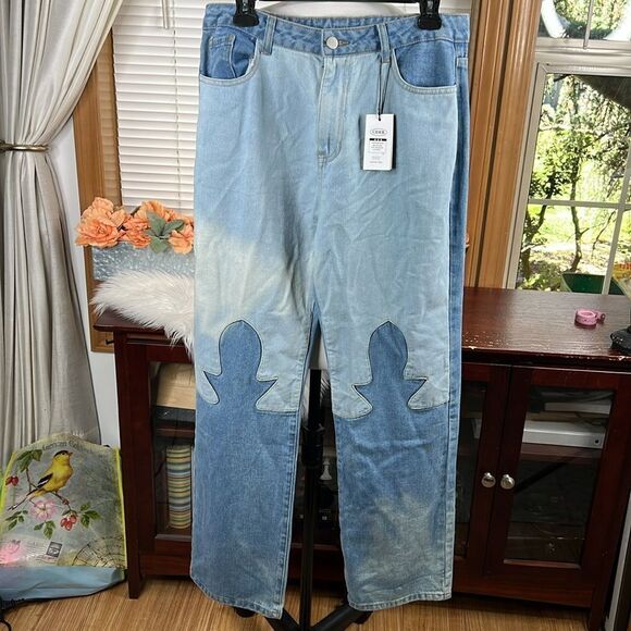 Cider Flame them in Passion Denim Jeans Sz Large - Picture 3 of 10